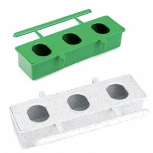 Plastic 3 hole feeder with perch
