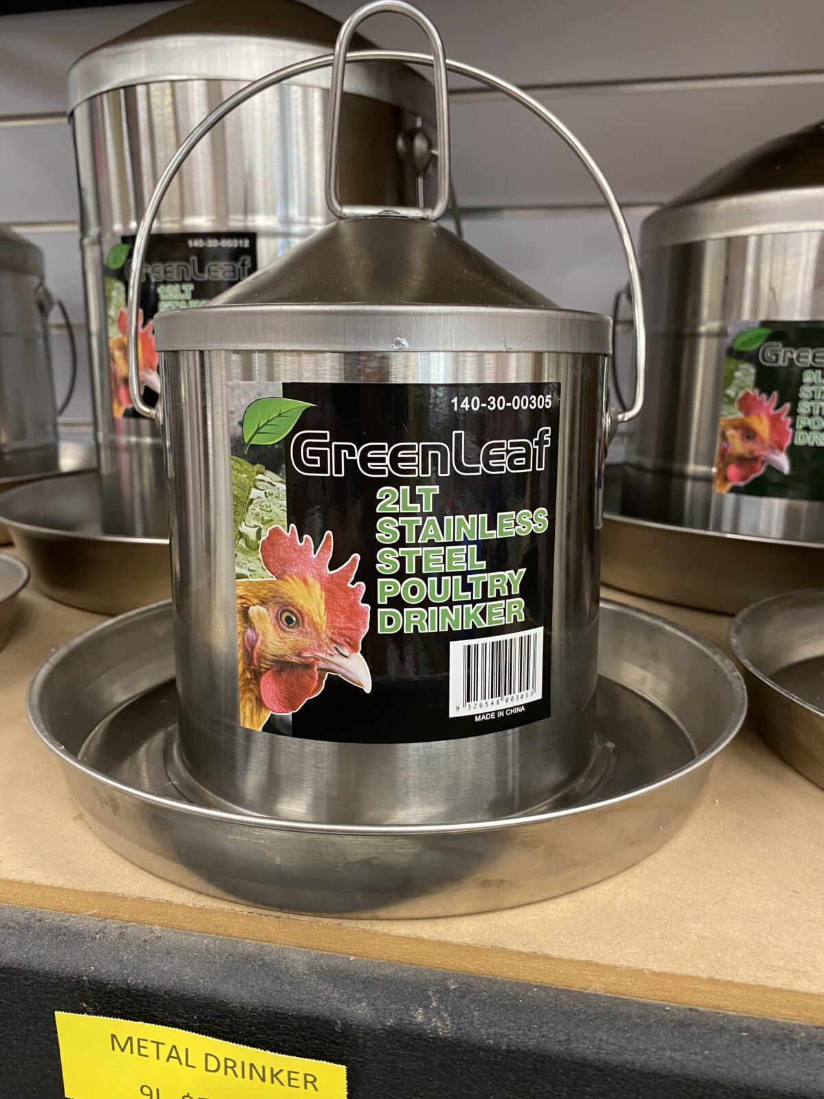 Stainless Steel Poultry Drinker 2L