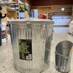 45L Metal Feed Bin and Scoop
