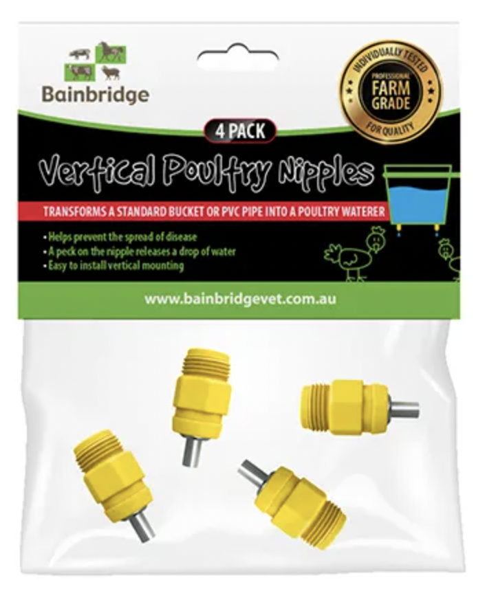 Poultry Dropper Nipples 4 Pack